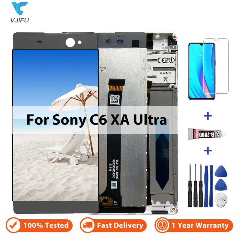 

LCD For Sony Xperia XA Ultra F3211 F3212 F3215 F3216 F3213 C6 Display Touch Screen Digitizer Assembly With Frame Replacement