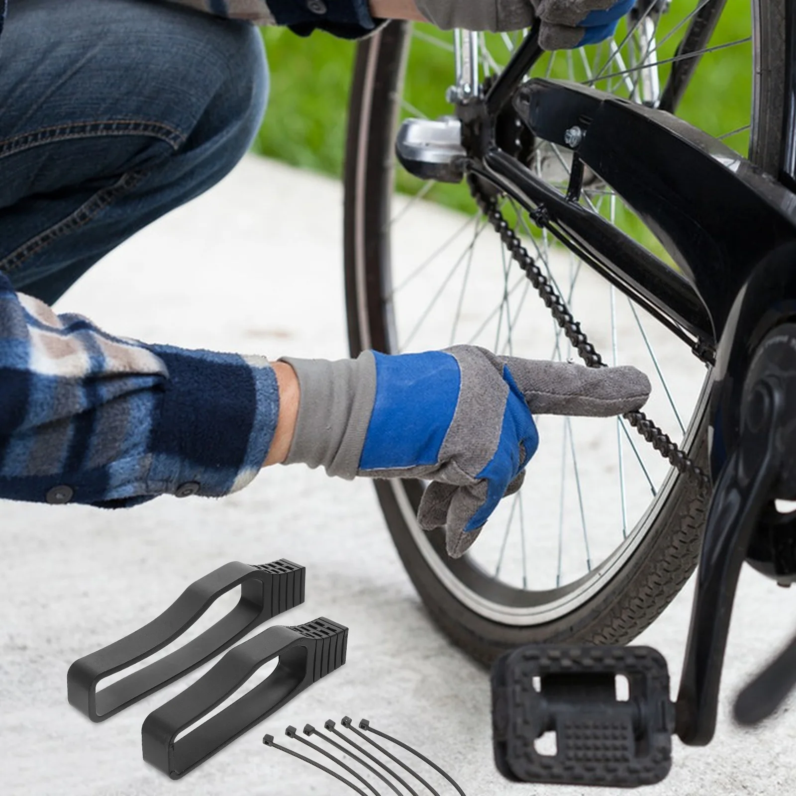 

1 Pair Bike Chain Protector Black Chains Guard for Mountain Road Bikes Frame Protection Tool Bicycle Accessories