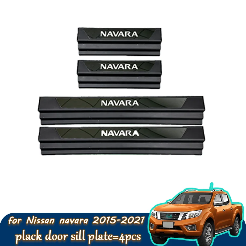 

4Pcs for Nissan Navara 2015-2021 Abs Plastic Vehicle Thresholds Protection Anti-Collision and Anti-Slip Threshold Strip Cover