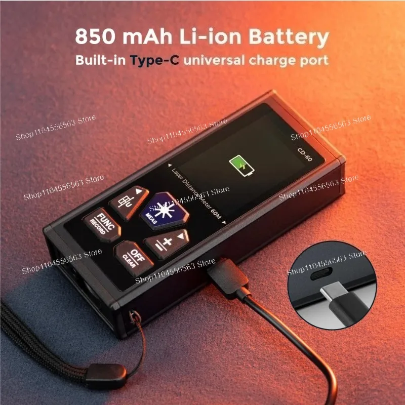Bidirectional Distance Meter Outdoor Handheld Green Beam Measure Infrared Digital Ruler High Precision for Construction