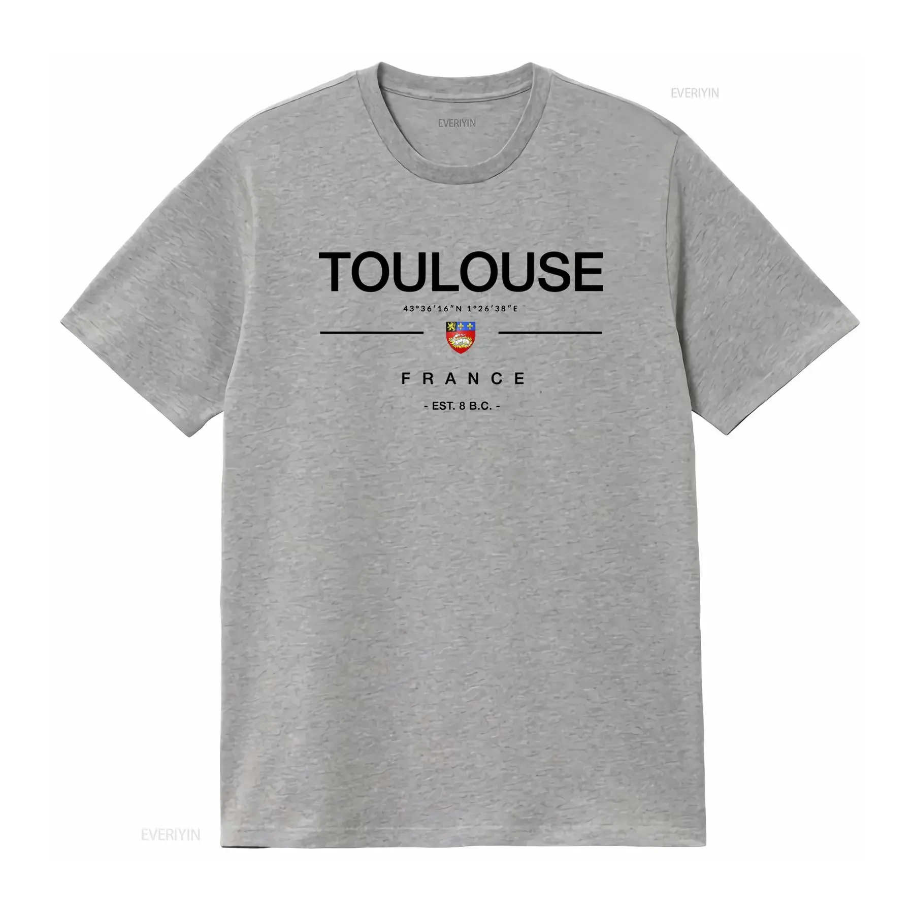 Toulouse France Souvenir T Shirt Perfect for Travel Fans Est 8 B C Design vintage Washed designer clothes Unisex graphic - view 3