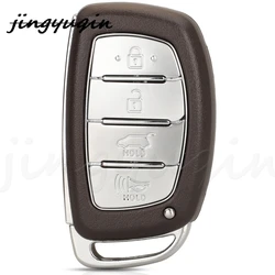 Jingyuqin 4 przyciski inteligentny kluczyk samochodowy Shell Fob Case dla Hyundai Tucson 2016 2017 2018 2019 2020 bez uchwytu baterii