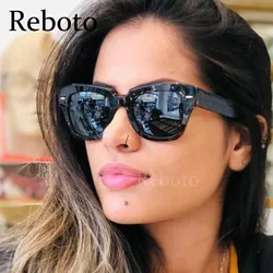 Fashion Brand Cat Eye Women's Glasses 2022 Trend Classic Black Sunglasses Ladies Personality Travel Luxury Woman Sunglasses