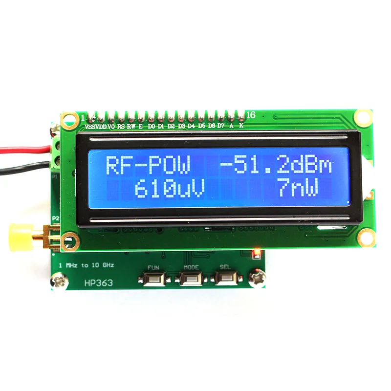 HP363 Intelligent Digital RF Power Meter 1MHz to 10GHz -50 to 0dBm RF Signal Measuring Meter Module