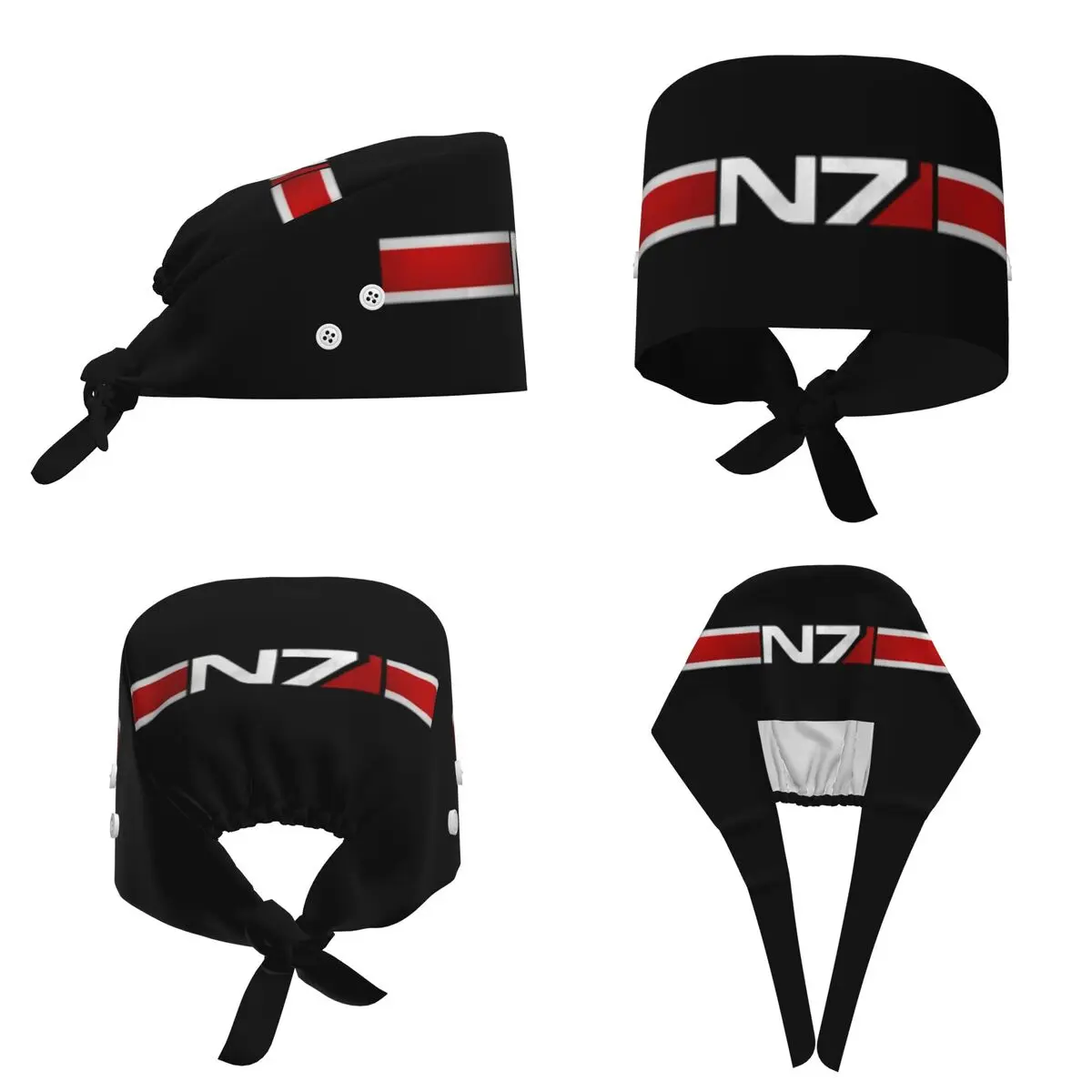 Armor Alliance Military Mass Effect N7 Scrub Hat Doctor Working Surgical Cap Men Women Adjustable Nursing Caps for Dentist