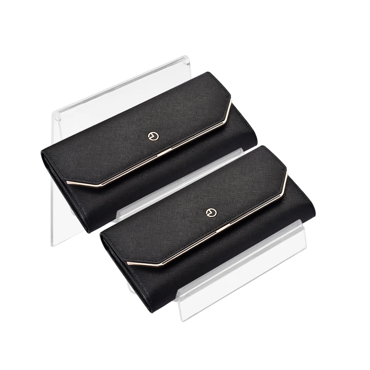 

Two Layer Acrylic Wallet Display Stand Transparent Desktop Storage Rack Holder Organizer for Wallet Mobile Phone Cosmetics