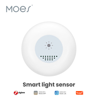 MOES Tuya Zigbee Light Sensor Brightness Detection Smart Home Illumination Sensor Lighting Automation Detector APP Control