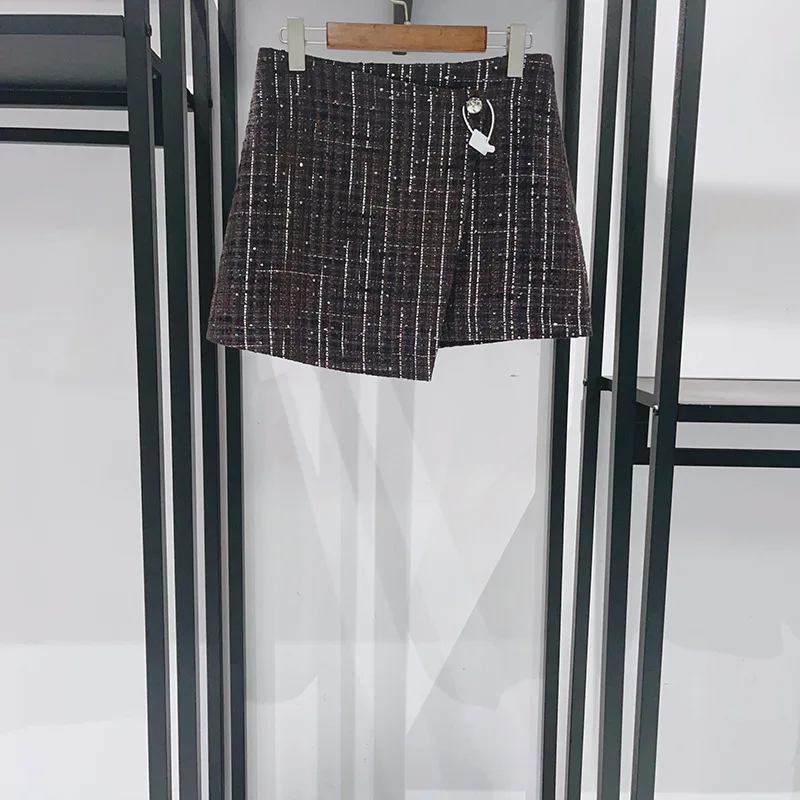 2025 Neues 2-in-1-Set mit kurzem Kleid, Tweed-Rock und Hemdkleid