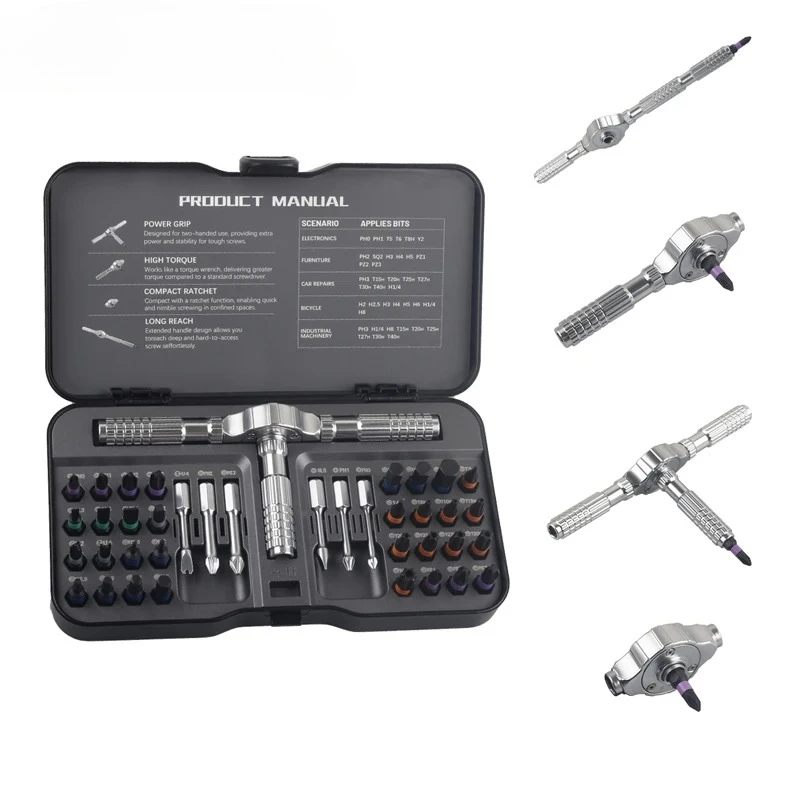 

40 in 1 Magnetic Screwdriver Set DIY Ratchet Mini Screwdriver Set Removable self-assembly Precision Screwdriver kit Magnetic