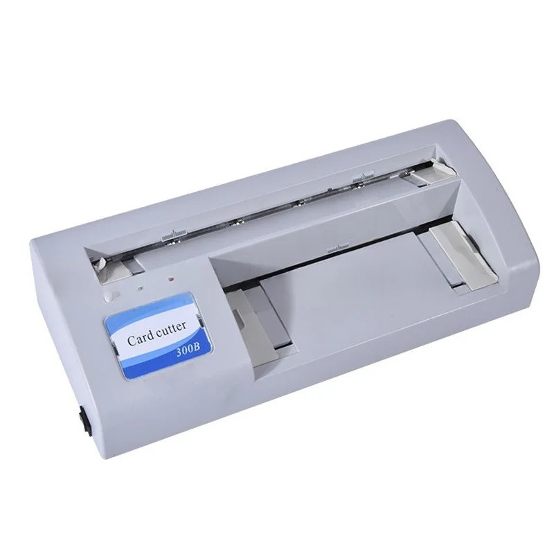 300B A4 Automatic Electric Business Card Cutter Auto Feeding Commercial Office Name Card Cutting Machine