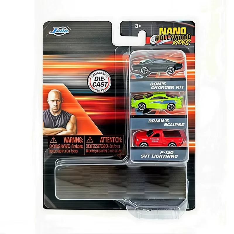 

Jada 1:128 Scale Charger R/T & Eclipse & F-150 SVT Ligntning Mini Vehicle Set Alloy Car Model Collection Decorated Holiday Gifts
