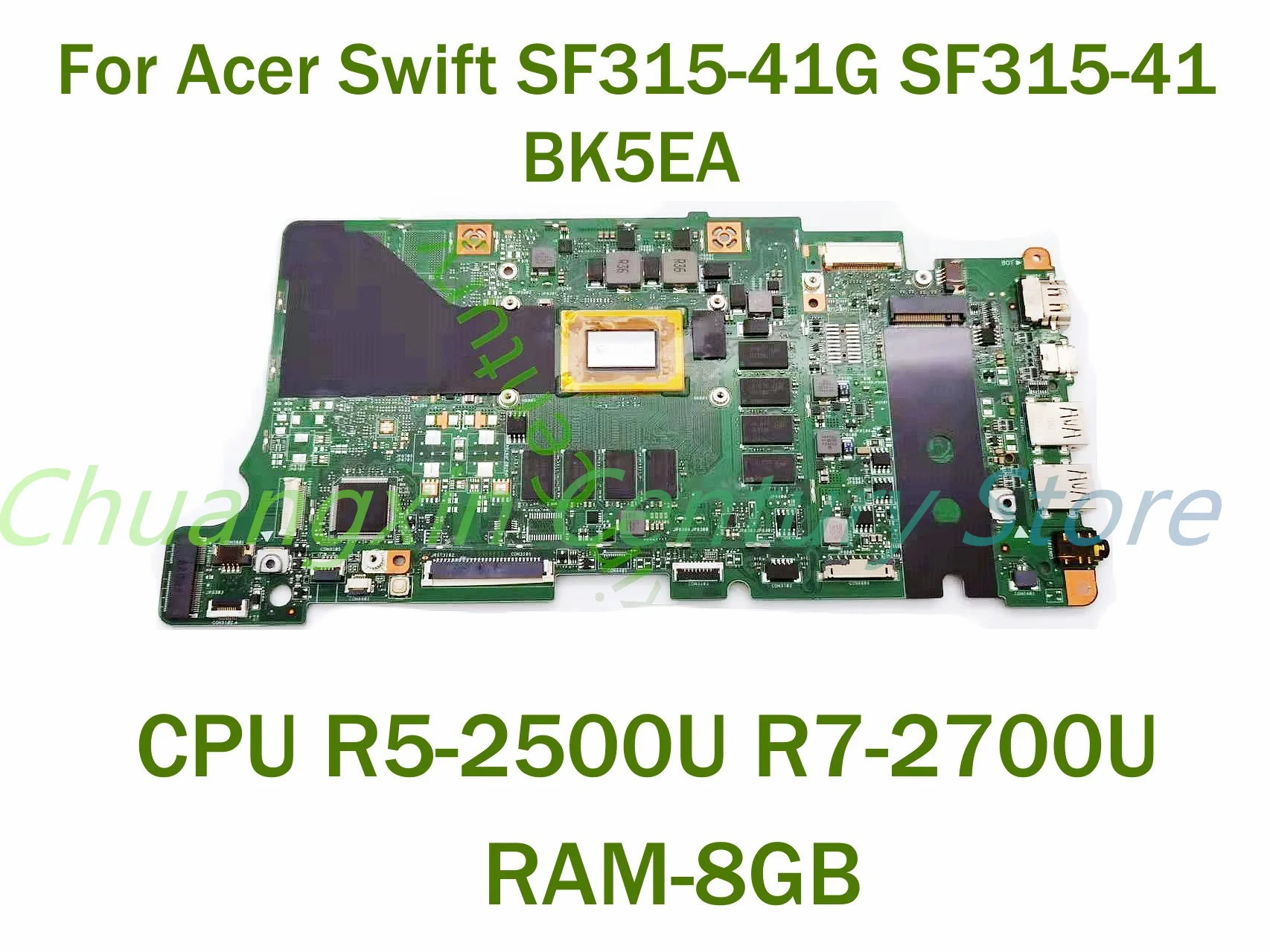 BK5EA motherboard for Acer Swift SF315-41G SF315-41 Laptop with CPU R5-2500U R7-2700U RAM 8GB 100% Tested Fully Work