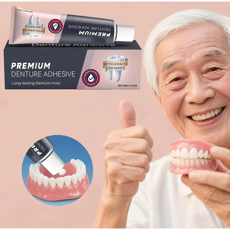 Comfortable Denture Fixing Adhesive Durable Denture Fixing Adhesive Daily Oral Aesthetic Enhancement Naturally Improves Smile