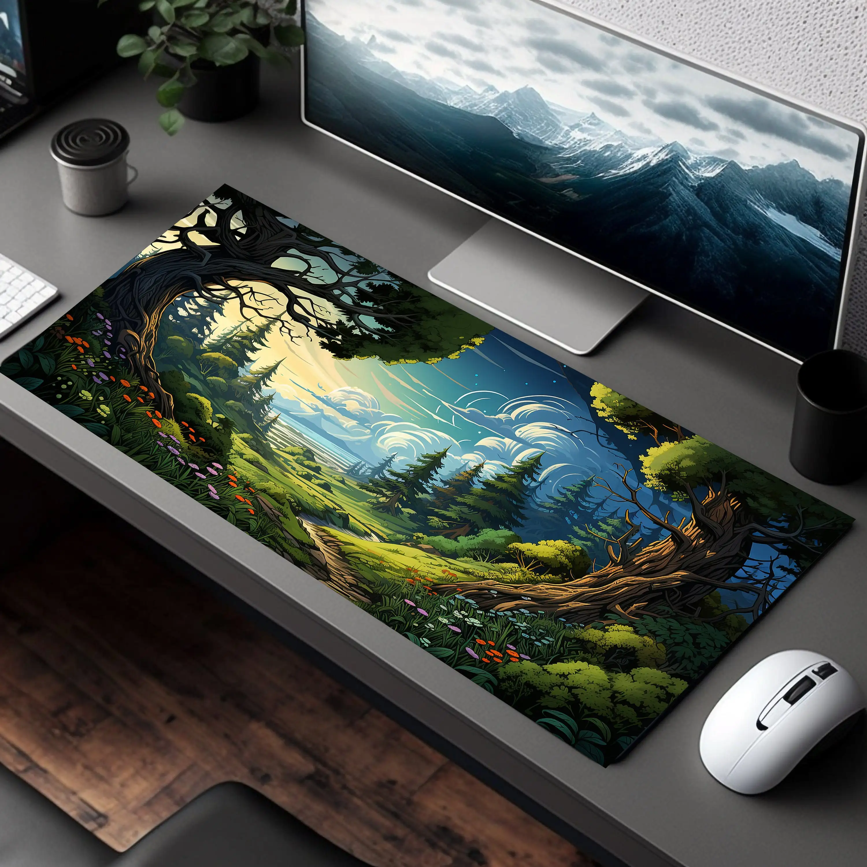 Oasis Desk Mat, Non-slip and Waterproof Gaming Mouse Pad, Office and Gaming Desk Decorative Mat, The Perfect Gift for Friends.