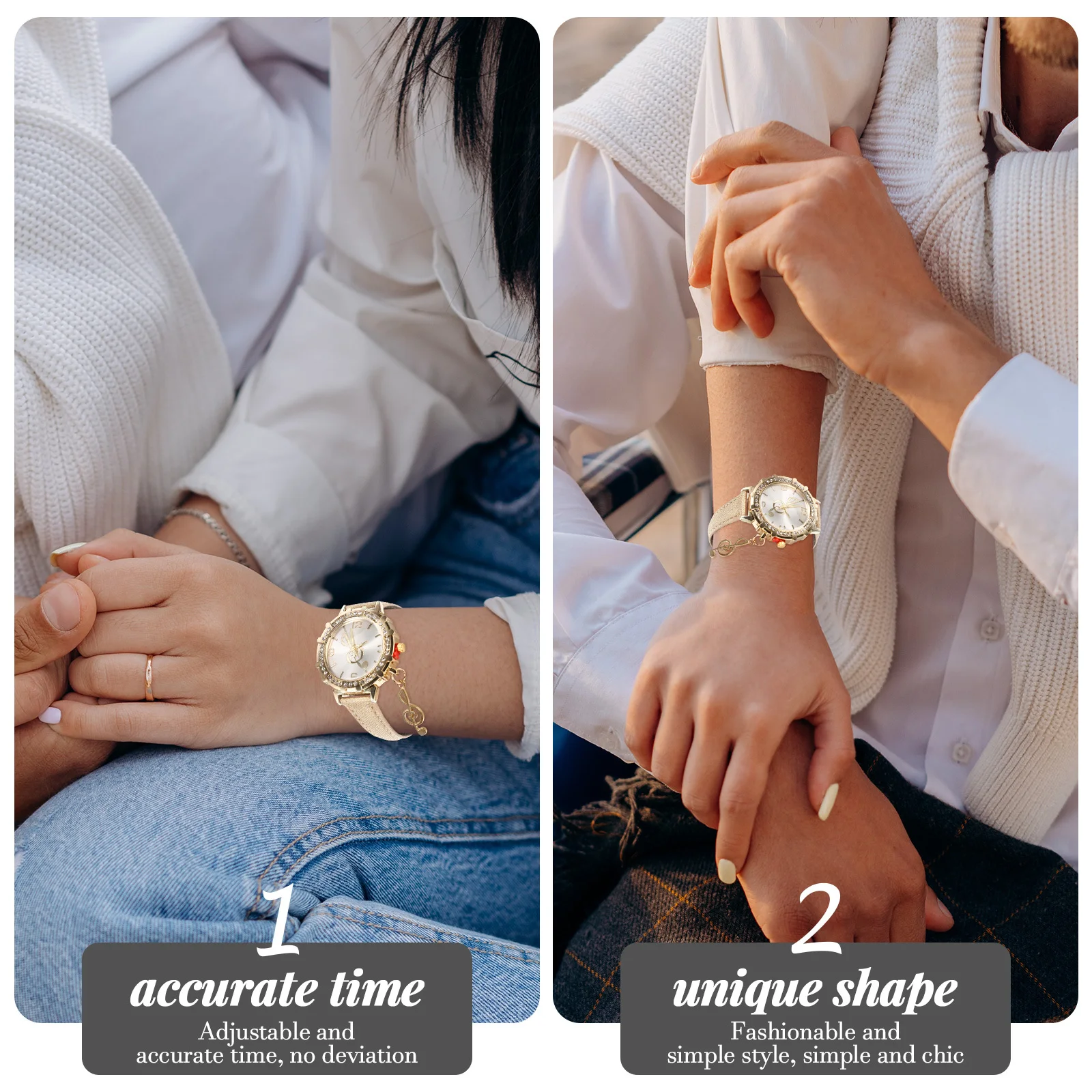 

Elegant Adjustable Women Wristwatch Simple Rhinestone Design Accurate Timekeeping Gift for Friends and Family Women Wristwatch