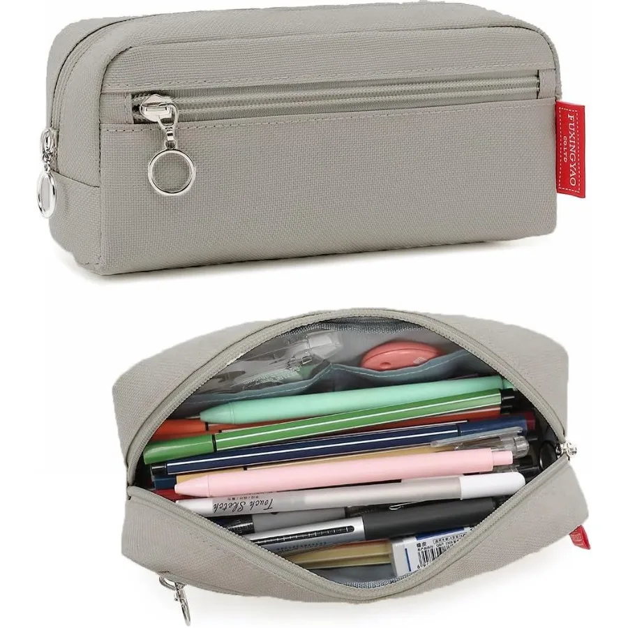 FUXINGYAO Big Capacity Pencil Pen Case for Office and Home Use: Large Storage Simple Stationery Bag Pouch Holder Box Organizer