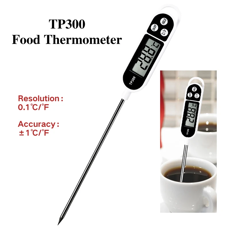 termometros Digital Kitchen Thermometer Probe Cooking Food BBQ Oven Water baby Milk Oil Liquid Meat cooking Thermometer TP300