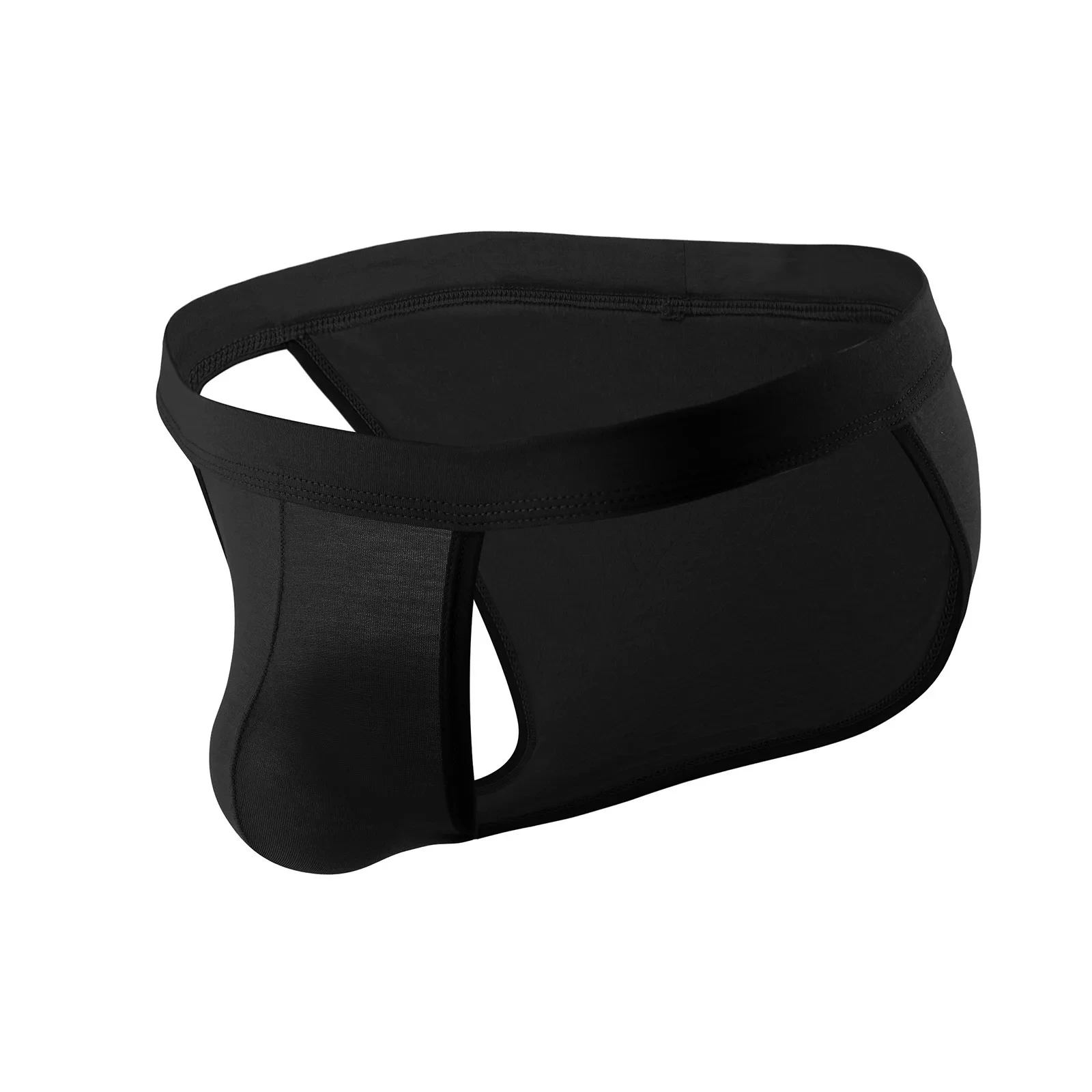 Men's Bulge Modal High-Cut Triangle Briefs with 3D U-Convex Pouch High Fork Low-Rise Sexy Underwear Comfortable Sports Panties