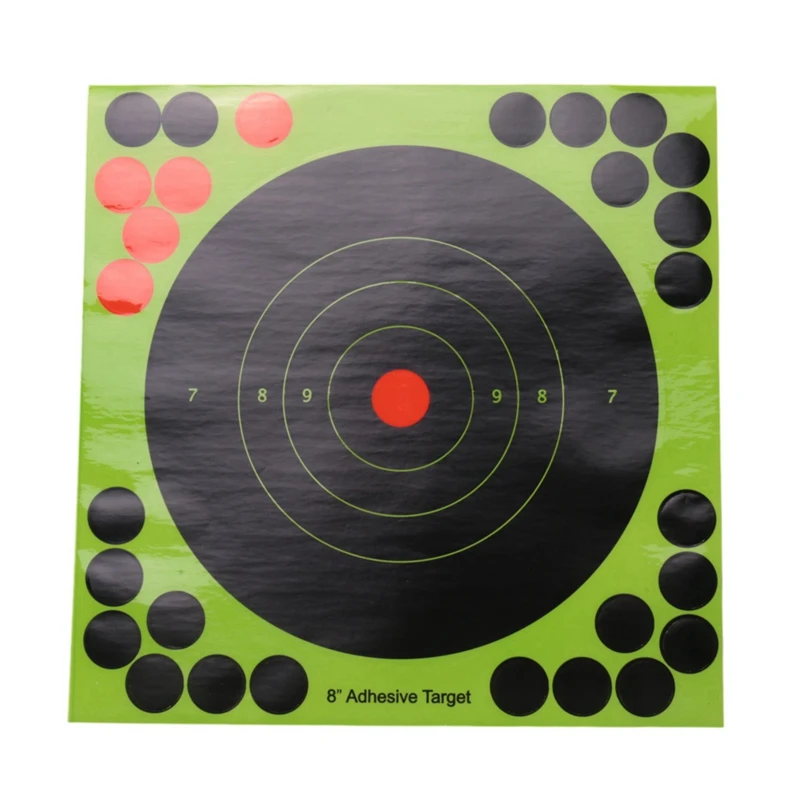 200Pcs/Set Hunting Targets 8X8 Inch Self Adhesive Paper Reactive Splatter Targets Stickers