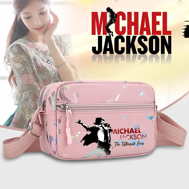 Der König des Pop, Michael Jackson, bedruckte Sport-Umhängetasche, Damen-Umhängetasche, Handy-Handtasche, MJ, leichte, wasserdichte Nylontaschen