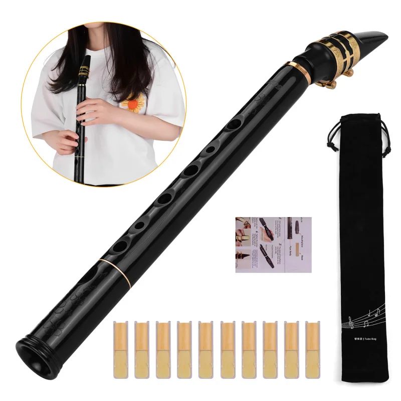 HiXing C Key Mini Pocket Saxophone Sax ABS Material with Mouthpieces 10pcs Reeds Carrying Bag Woodwind Instrument