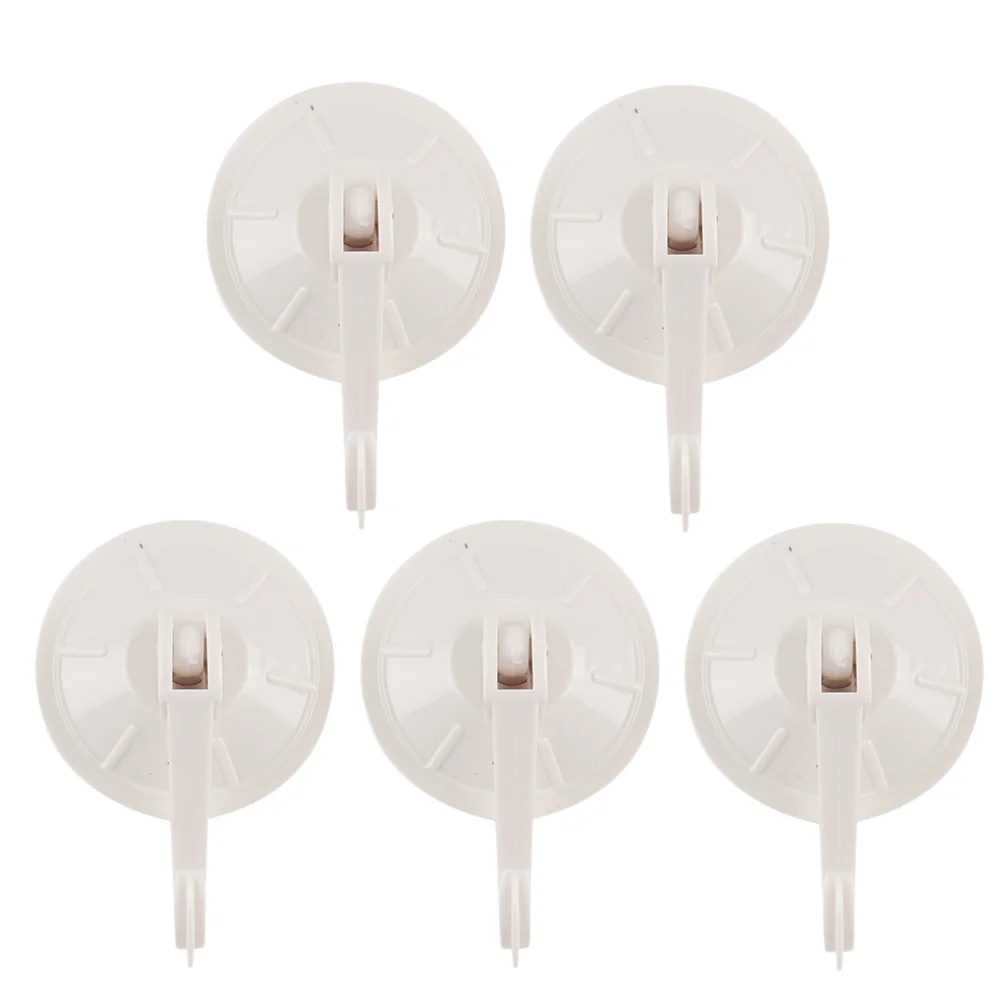 

5 Pcs Pantry Closet for Kitchen Removable Hooks Suction Cup Sucker Shower White