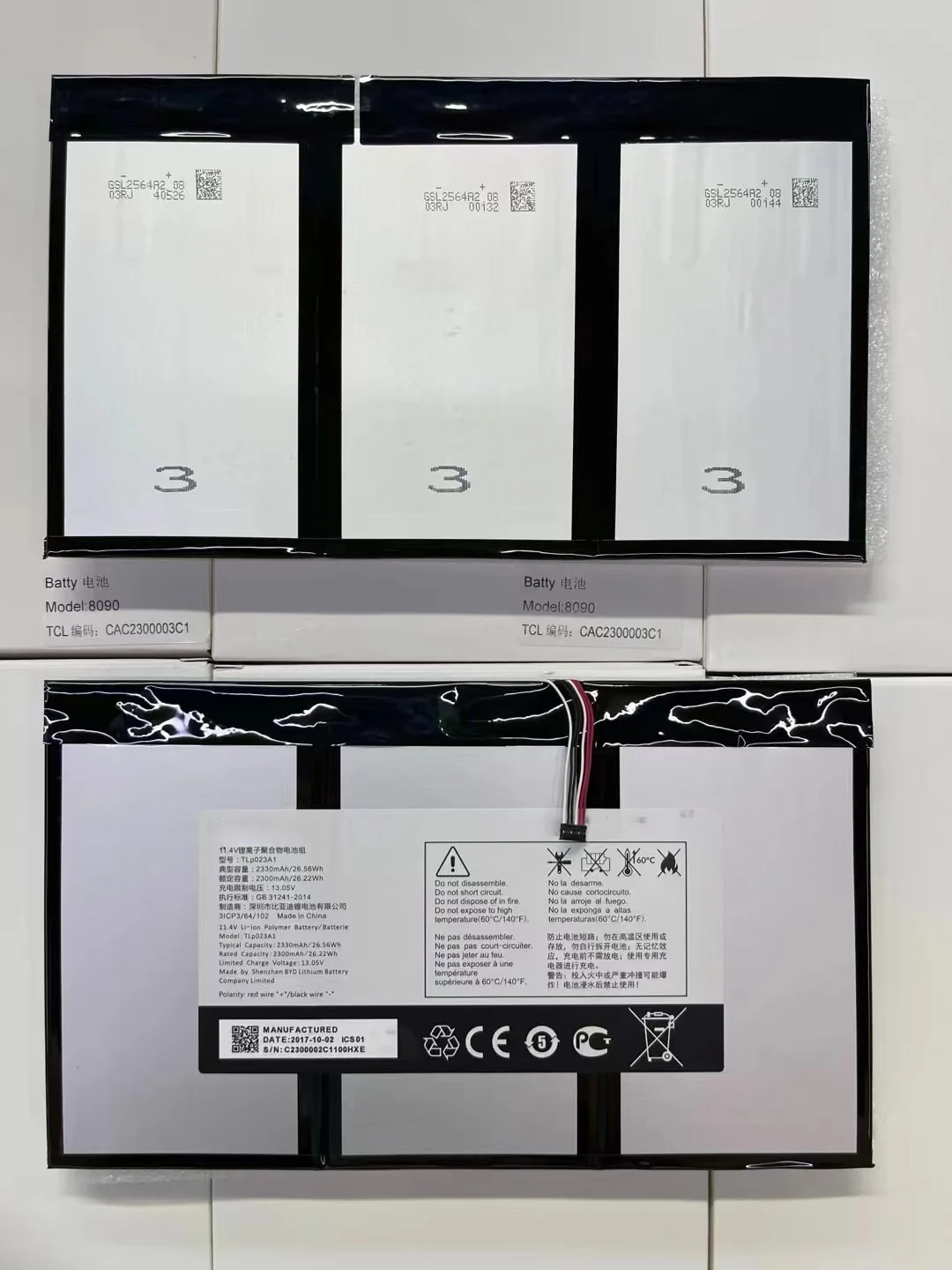 

100% Original Battery Tlp023A1 CAC2300003C1 2330mAh Battery