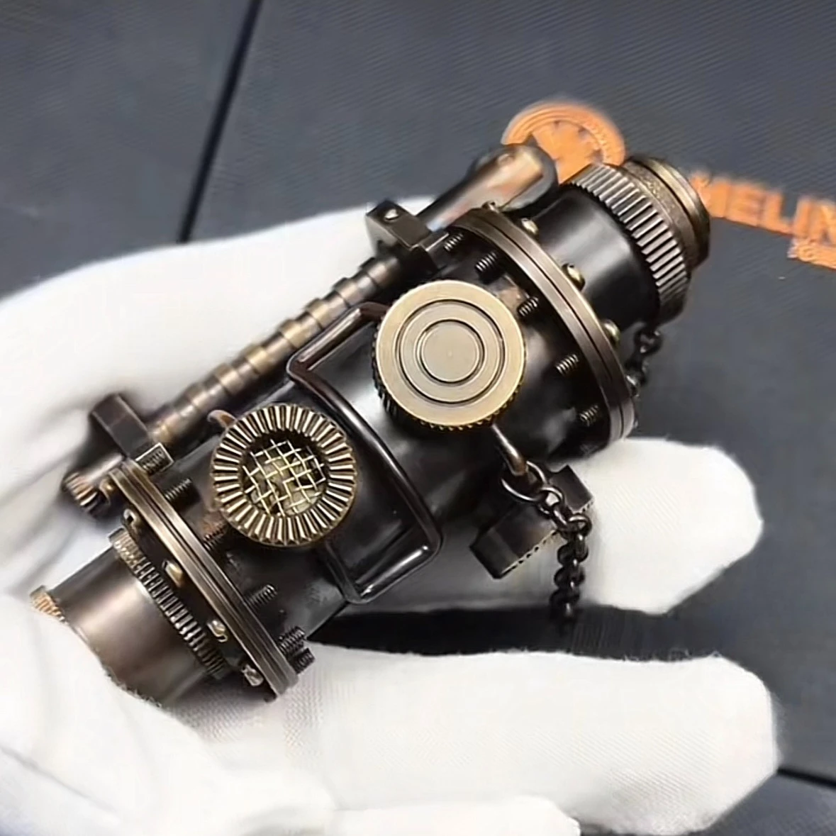 

Латунная топливная зажигалка ручной работы в стиле ретро-панк, креативная зажигалка, шлифовальный круг, коллекция «сделай сам», подарок