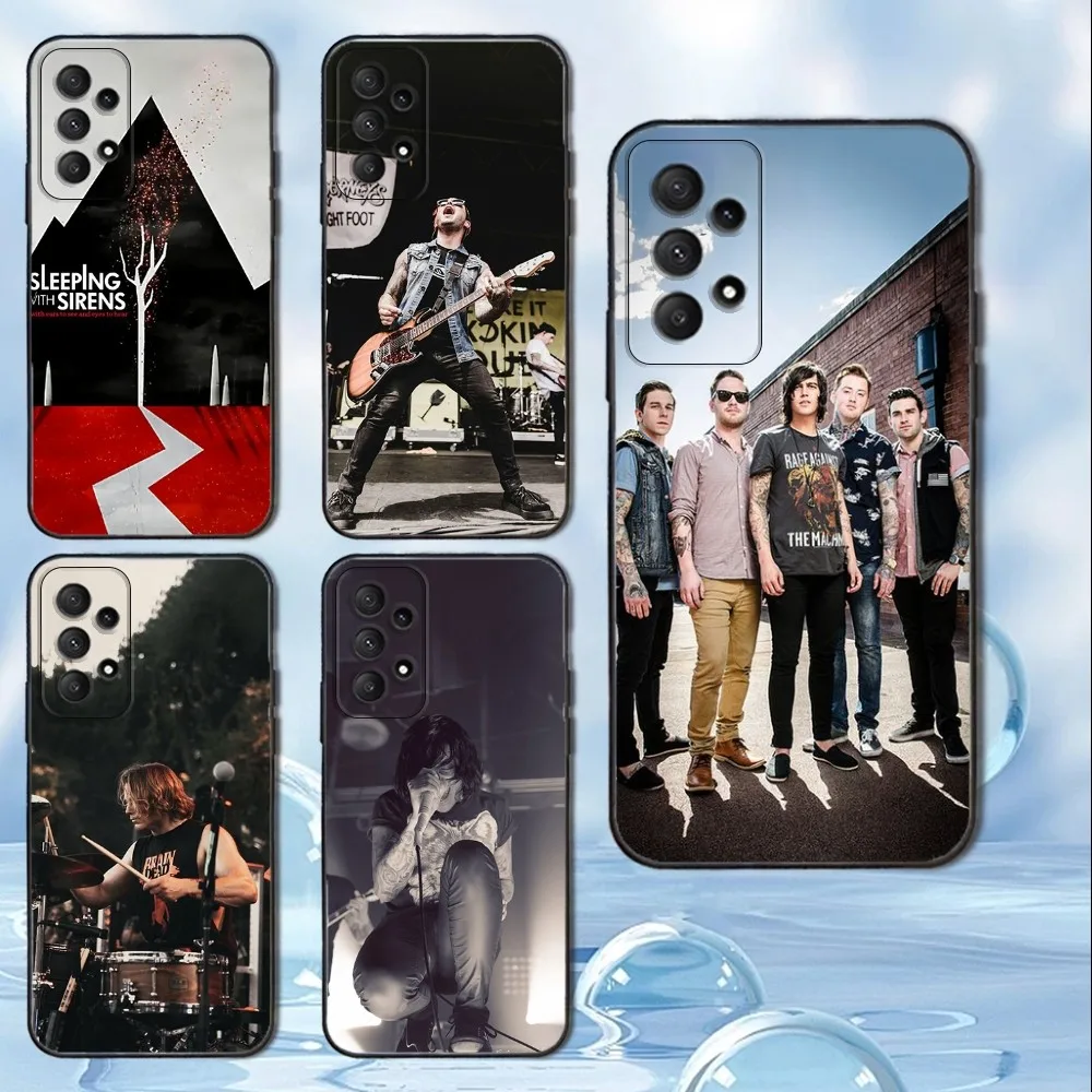 

S-Sleeping With S-Sirens Band Phone Case For Samsung Galaxy A13,A21s,A22,A31,A32,A52,A53,A71,A80, Soft Black Cover
