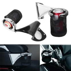 Motorcycle Rear Passenger Drink Adjustable Bottle Cup Holder Basket For Harley Touring Road Glide Electra Glide CVO Ultra 14 -21