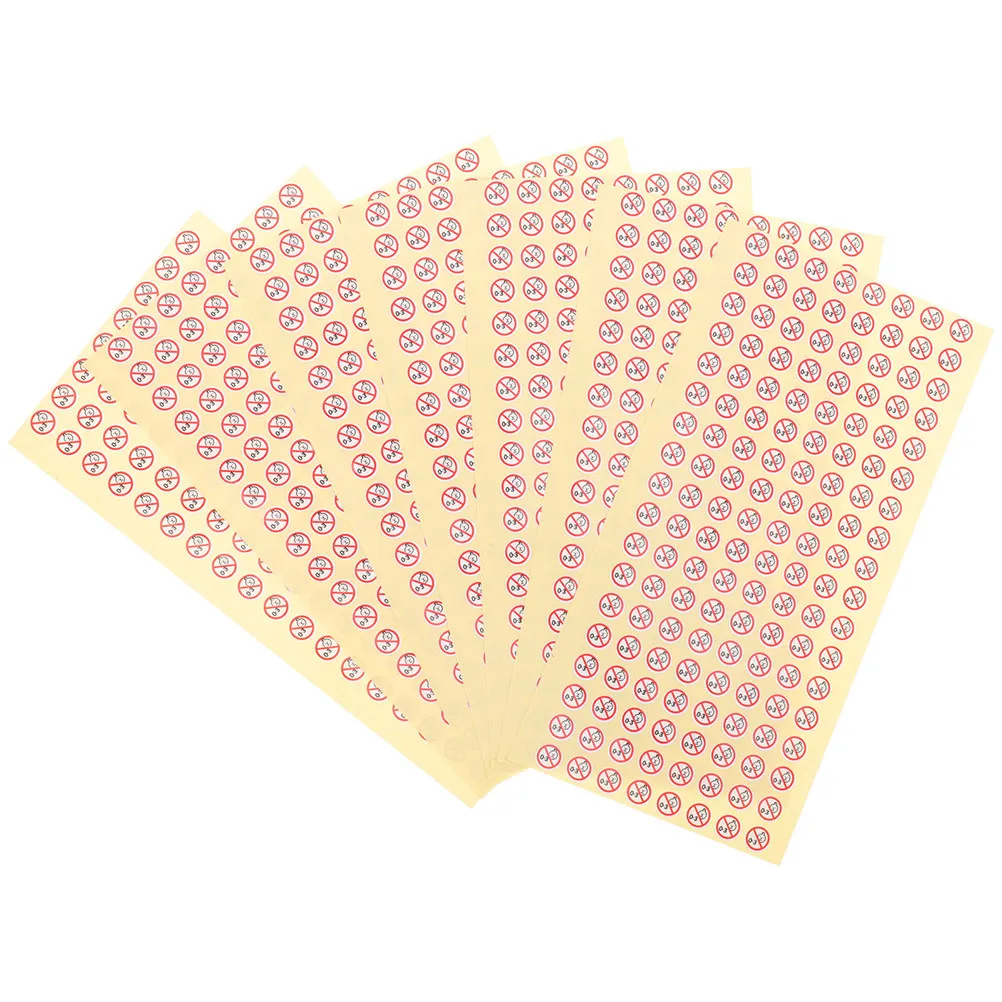 

500 шт. предупреждающих этикеток, клейкие предупреждающие наклейки для знаков о запрете употребления пищевых продуктов, для использования родителями и опекунами