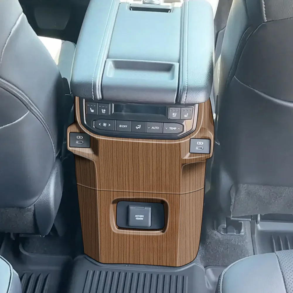 

Для Toyota Grand Highlander 2024 2025 ABS углеродное волокно автомобильная консоль заднего сиденья кондиционер розетка рамка крышка аксессуары