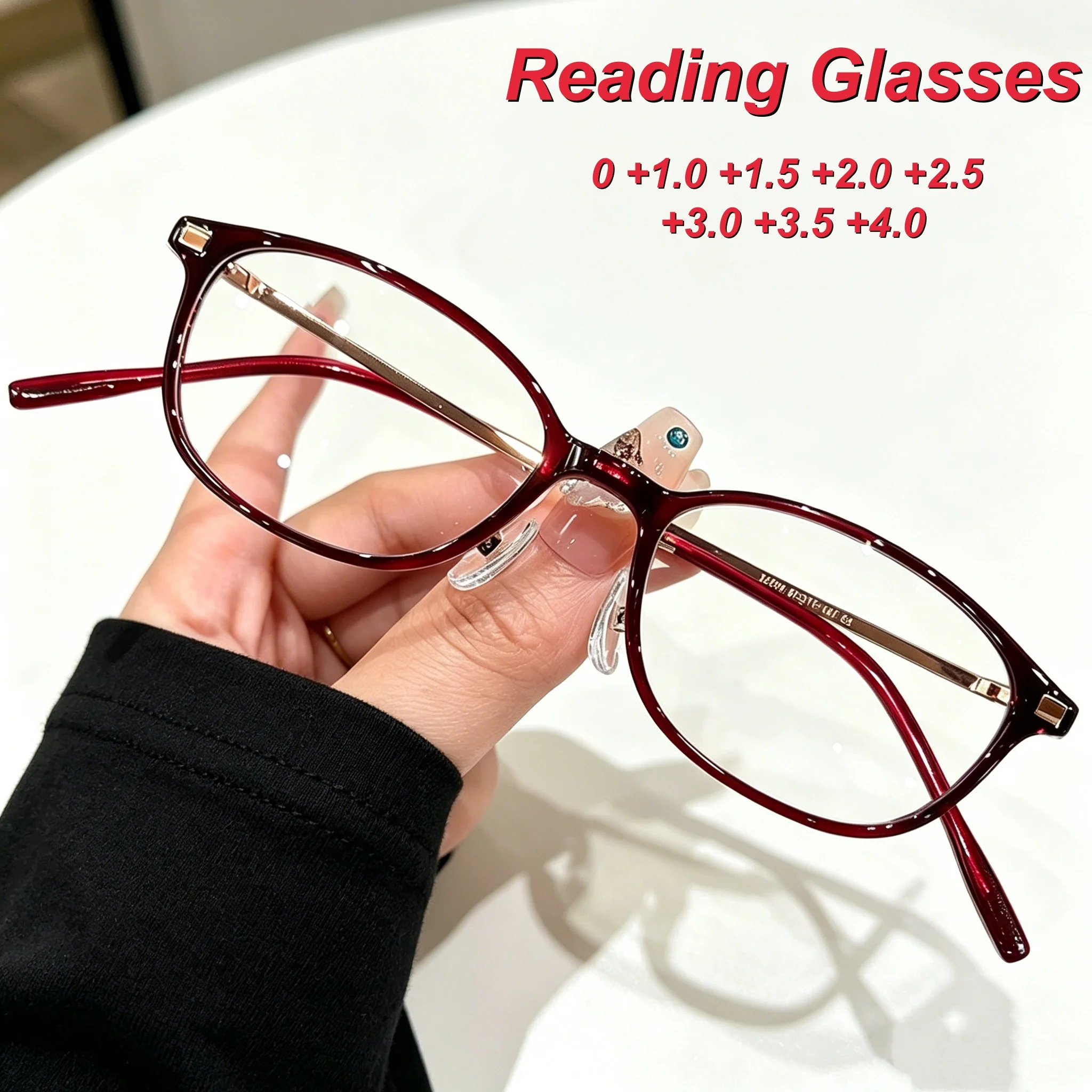 

2026 New Fashionable Personalized HD Luxury Women's Reading Glasses Ultra Light Neutral Premium Sense Anti Blue Light Glasses