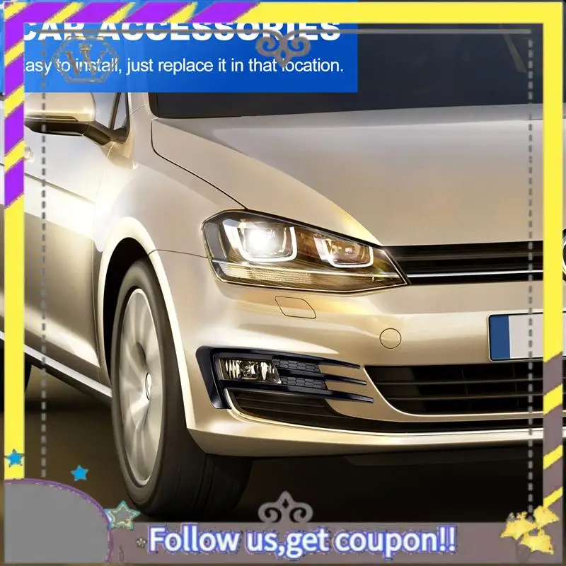 

ABXV-For Golf 7 MK7 2014 2015 2016 2017 Front Bumper Fog Light Grilles Fog Lamp Eyebrow Cover Trim