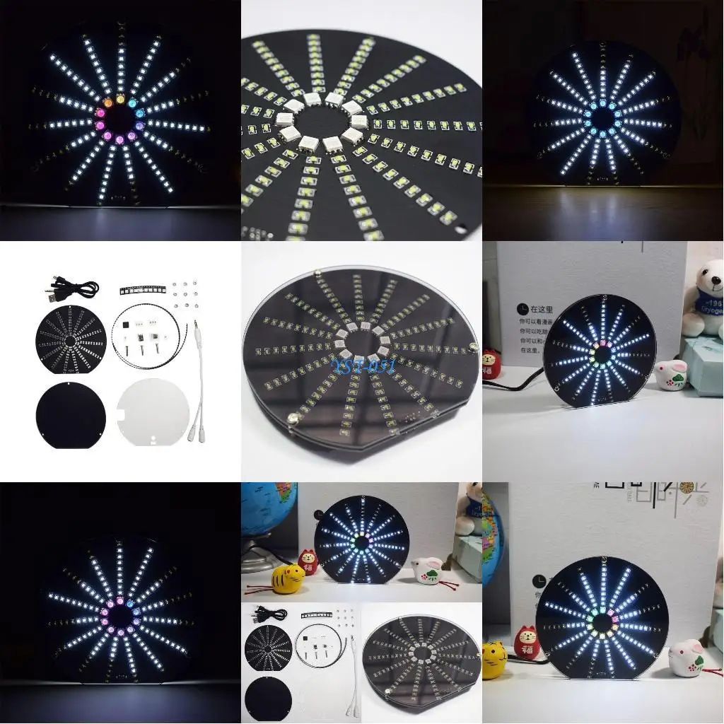 

E15A Visualizer Music Spectrum Display LED Circular Visualizer Music Spectrum Display DIY Electronic Learning