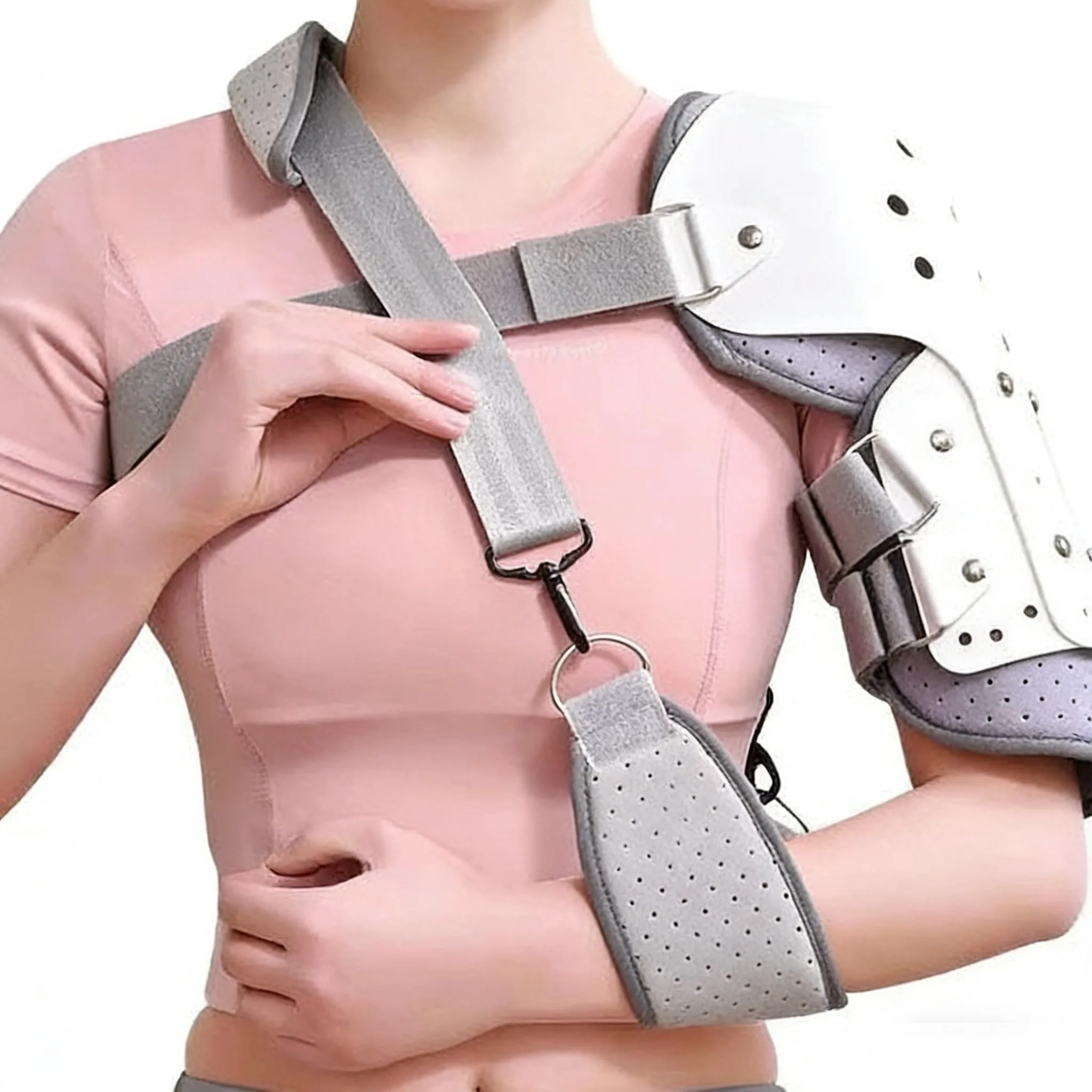 

Регулируемый фиксатор для плечевой кости, ортез для реабилитации при переломах плеча, дышащий, легкий, для поддержки при травмах верхней части руки