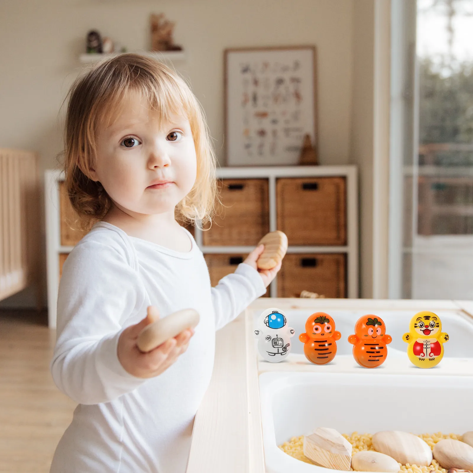 60個入り-子供用おもちゃ-動物タンブラー-ミニ動物-子供用-かわいい愛らしいミニチュア