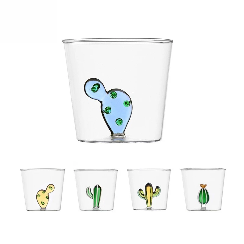 

Creative desert cactus water cup imported niche design drinking cup with handle