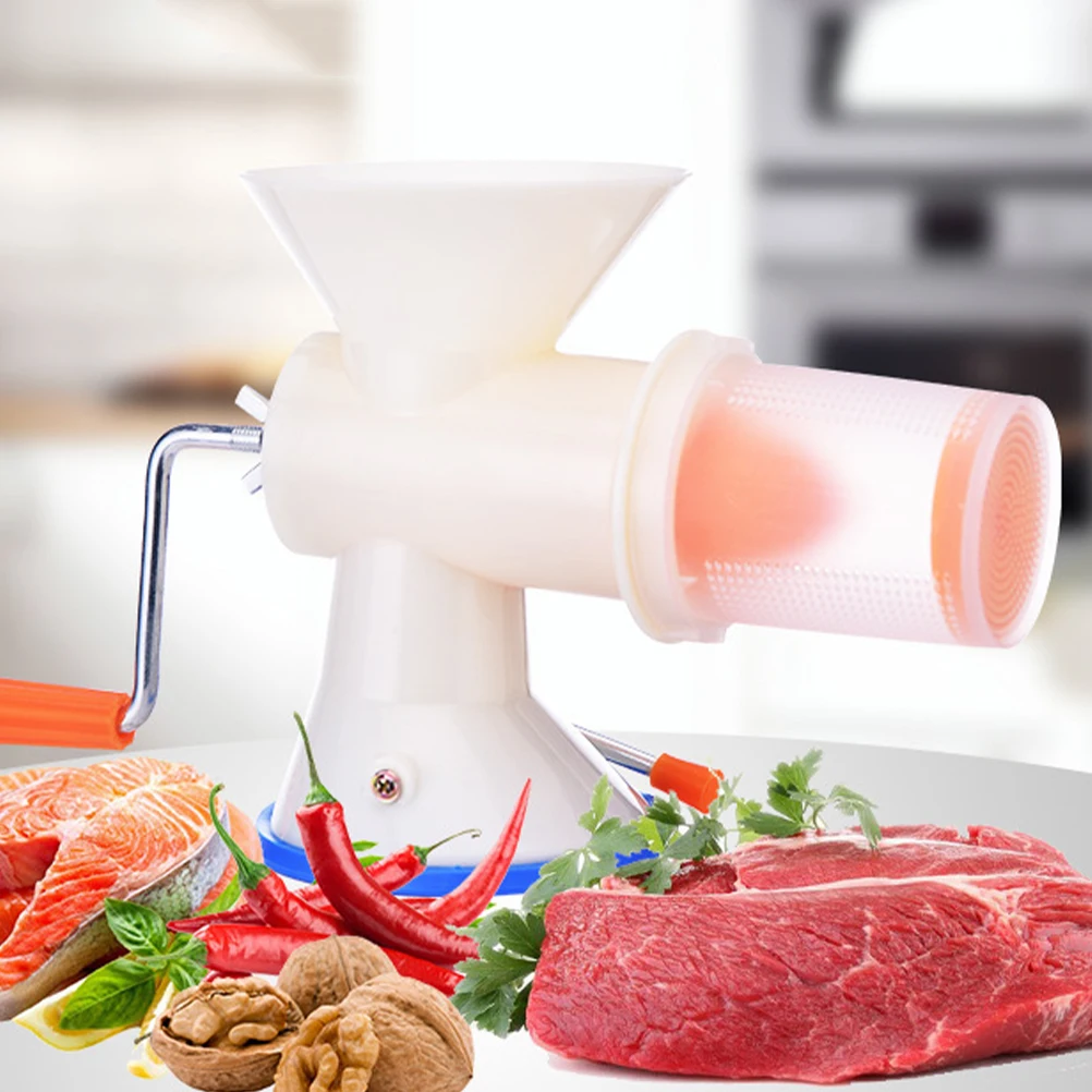 

Manual Meat Grinder Stuffer ABS Stainless Steel Sausage Maker Kitchen Tool Minced Machine Vegetable Filler