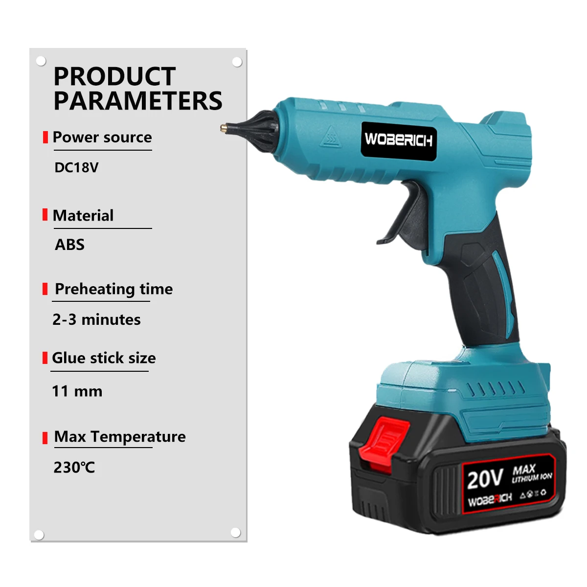 Imagem -05 - Cordless Elétrica Hot Melt Pistola de Cola Soldagem Air Gun Cola em Bastão 11 mm Makita 18v Bateria