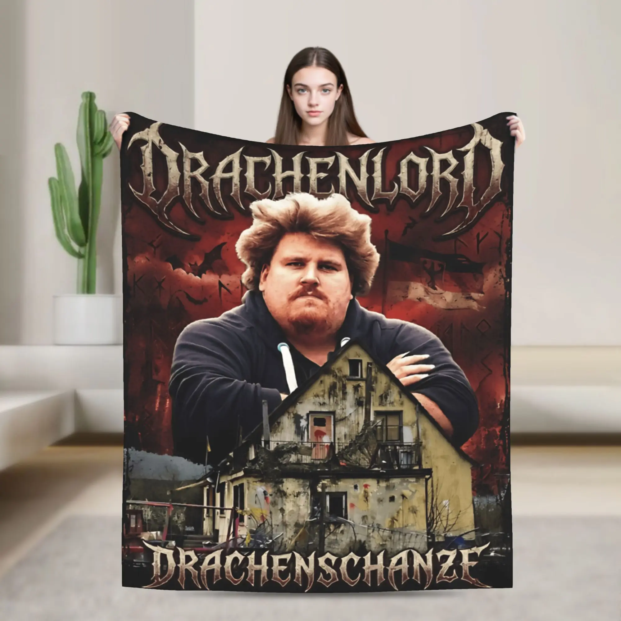 Drachenlord Dragon Lord Poster Rainer Winkler Super Soft Blanket  Kids Plush Bedding Throws Aesthetic Bedspread Sofa Bed Cover