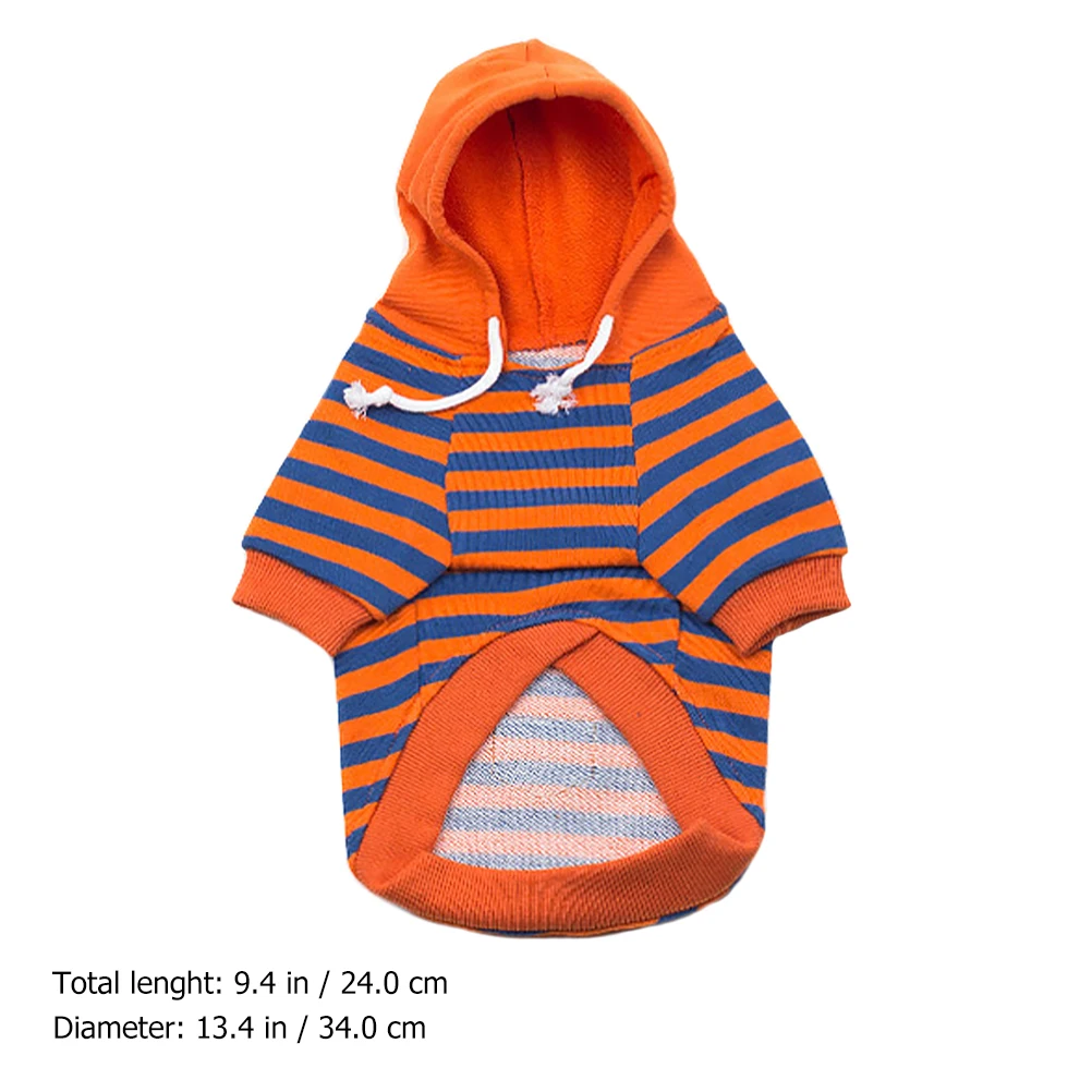 

1 Pcs Festival-Ready Cotton Dog Costume Striped Pet Shirt Breathable Jumpsuit