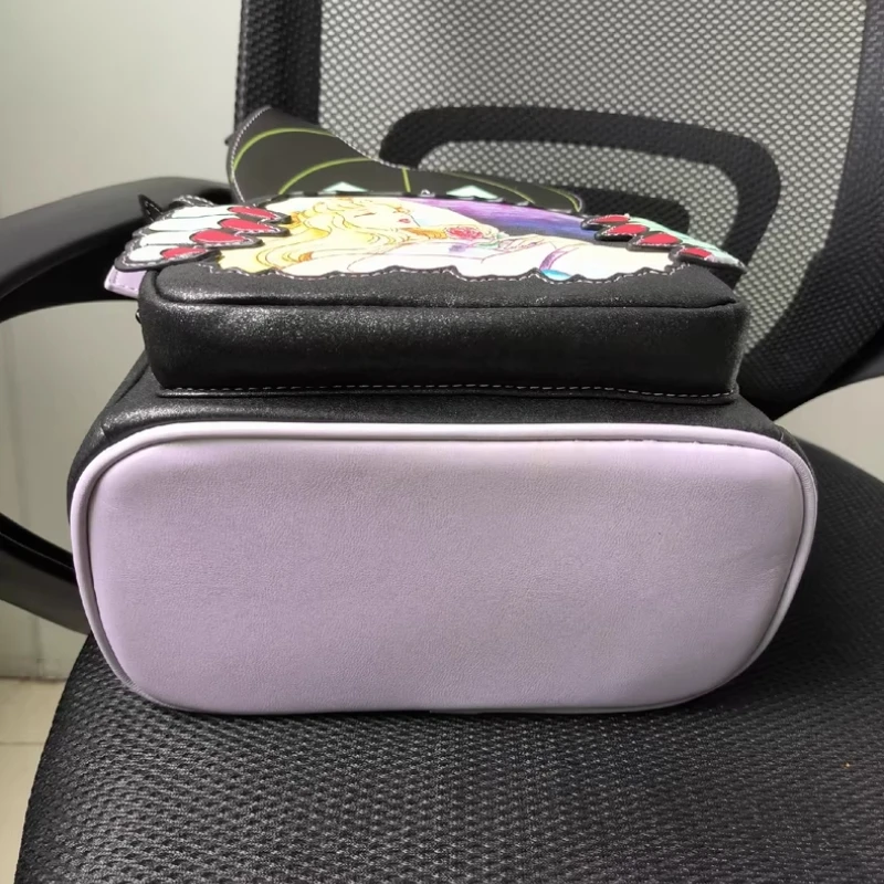 متوفر في المخزون حقيبة ظهر ديزني Maleficent Black Witch Sleeping Beauty حقيبة عصرية يومية هدية عيد ميلاد للفتيات