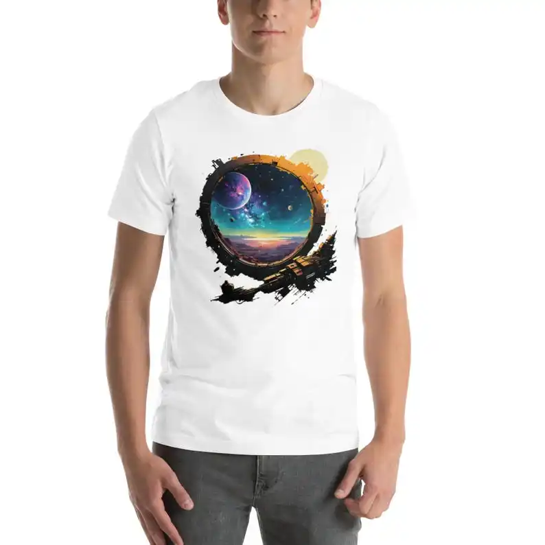 Mens Galaxy T Shirt, Carina Nebula Men's Tee, Cool Outer Space T-Shirt, Cosmos Graphic Tee, Stars, Planet,