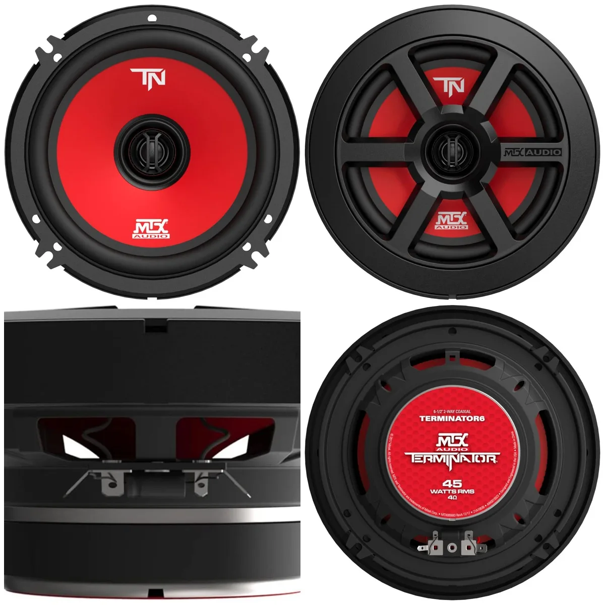

Terminator6 45 Watt RMS 2 Way Polypropylene Coaxial Car Speakers