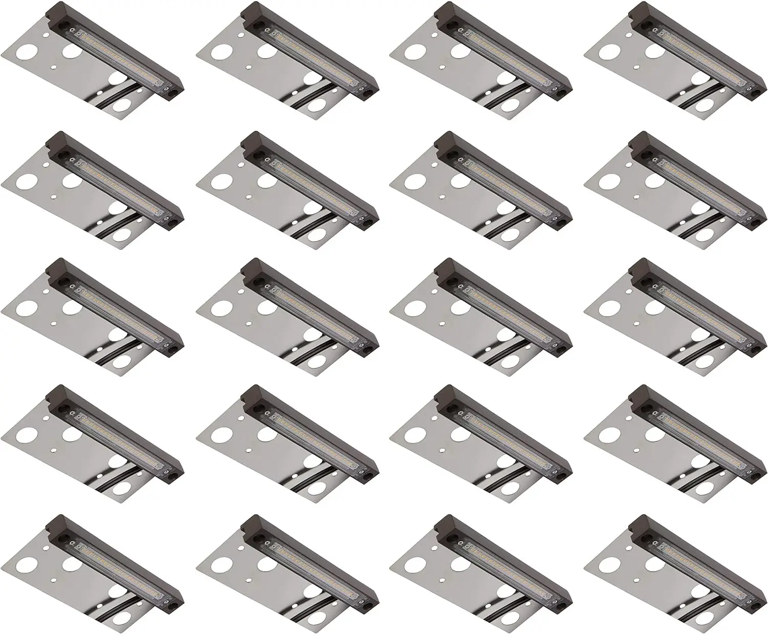 

20-Pack Hardscape Light, Paver Wall Light, 6.8 Inches Long, Integrated 4W 2700K LED Light Source,