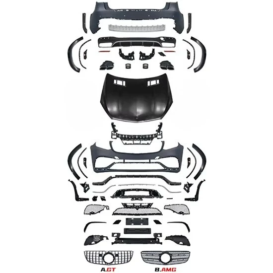 Car Front Bumper Grille Body Kits Rear Bumper for Class GLS X166 2013-2015 Upgrade to GLS63 2016-2020 Old to New