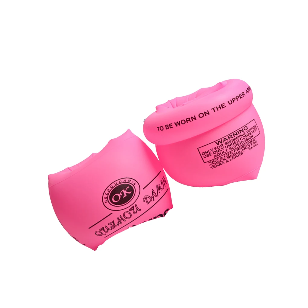 2 Pieces Inflatable Swimming Rings Safety Adjustable Arm Bands Foldable Tube Armlets Sports Equipment Summer Party