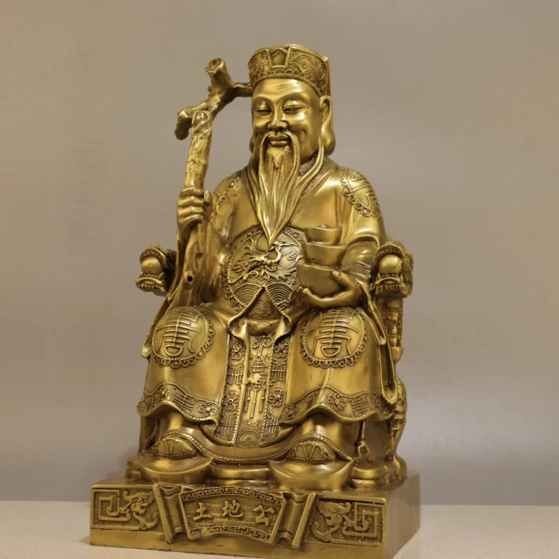 Guyun Studio Brass Statue Worship Fortune God Grandpa Earth Grandma Home Decor Wholesale