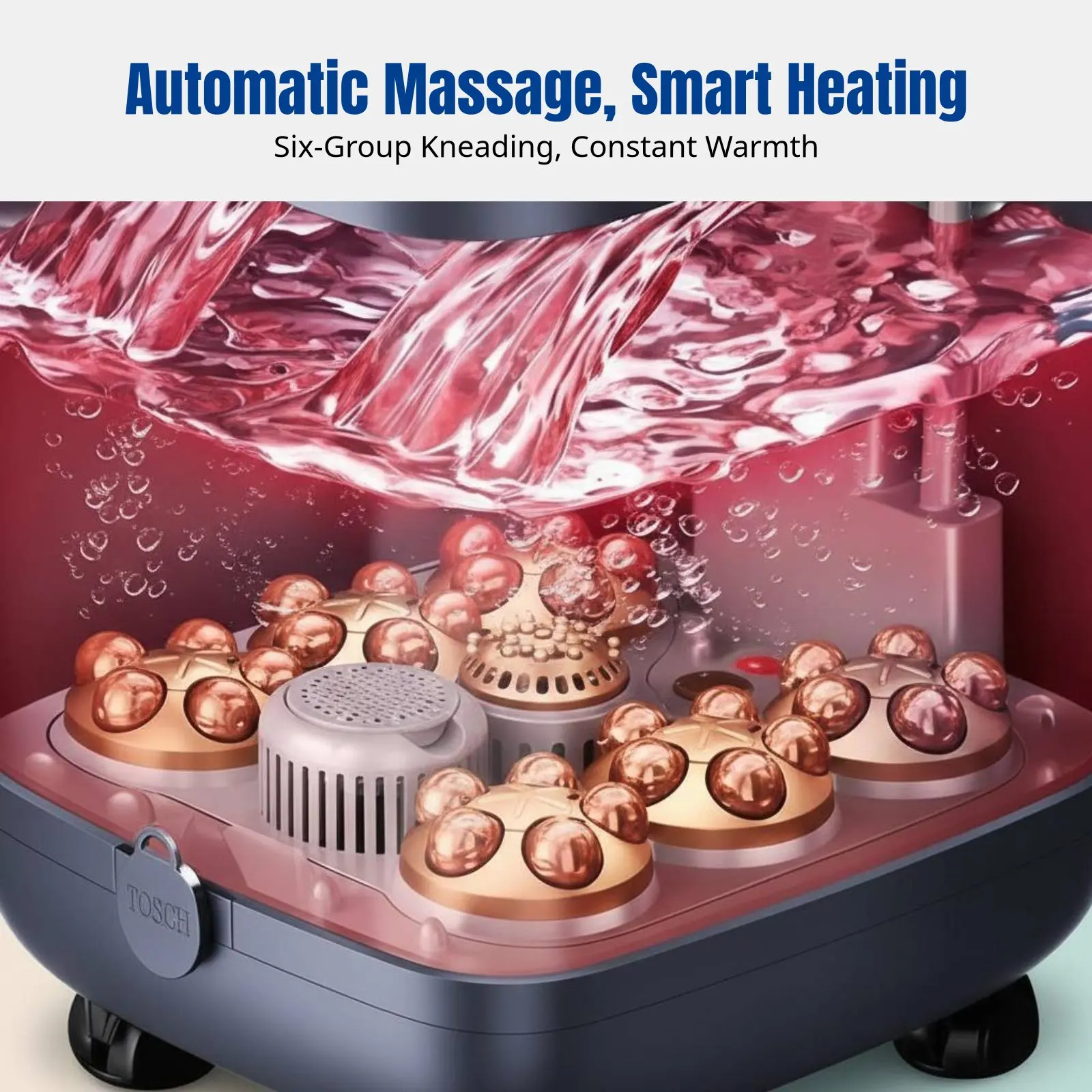 

Спа-ванночка для ног с автоматическим подогревом, глубоким основанием, для замачивания икроножных мышц, для домашнего использования, с функцией паровой обработки, многорежимная, складная